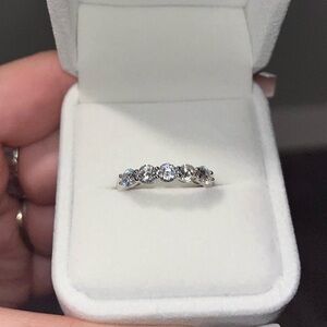 Elegant Sterling Silver Moissanite Women's Ring